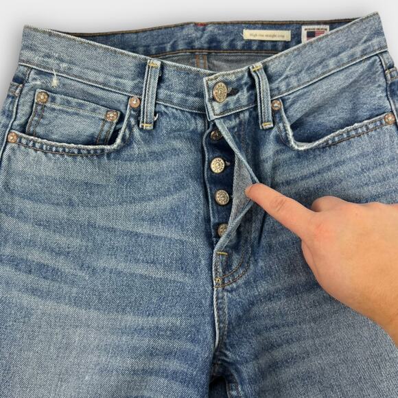 NOEND Denim High-Rise Straight Crop Jeans Size 26 - Picture 9 of 12